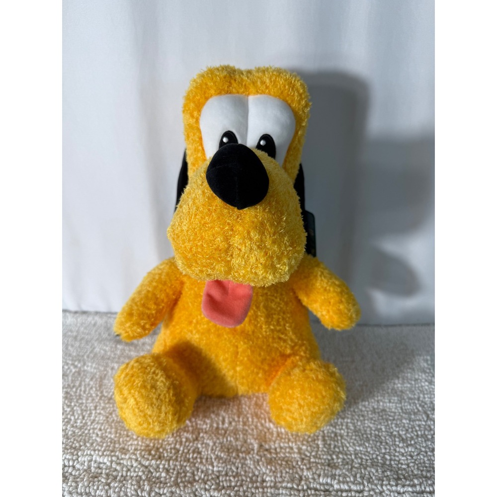 Disney Pluto‎ Weighted Plush Toy Stuffed Animal Yellow Dog New with Tags